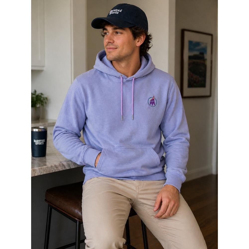 Barstool Sports "The Stoolie" Purple Tie-Dye Hoodie Men's Sweatshirt - Size M